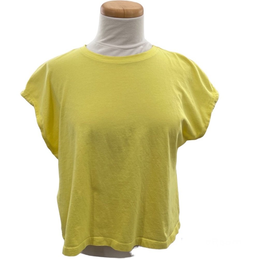 Zara Top Shirt Yellow Neon Bright Boxy Fit Medium